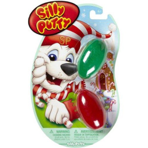 crayola Holiday colors, Fidget Toys, 2 Pack Silly Putty, 1-Pack of 2, Red and green