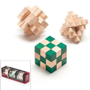 3-Pack Wooden Puzzles