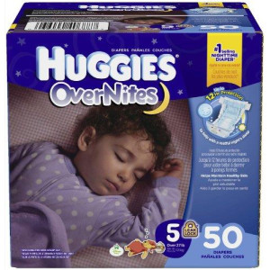 Huggies Overnites Diapers, Size 5, 50 count