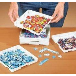 JIgSAW STAcKABLE PUZZLE SORTER TRAYS - SET OF 8 BY JUMBL