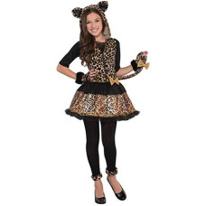 Amscan Sassy Spots Leopard Halloween costume for girls, Large, with Included Accessories