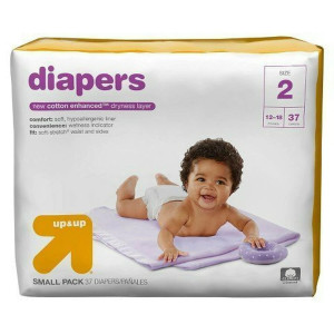 Up & Up Diapers (Size 2 (37 count) 12-18 lbs)