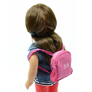 18 Inch Pink Doll Backpack for American girl Doll - Pink Doll Backpack Fits 18 Inch Dolls
