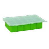 green sprouts Fresh Baby Food Freezer Tray Perfectly portioned for babys first feedings clear lid for covering food & stacking trays, Flexible for easy removal, Dishwasher safe
