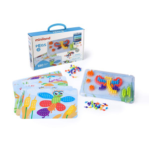 Interactive Peg Board game with 180 Pegs & 6 Worksheets, 38