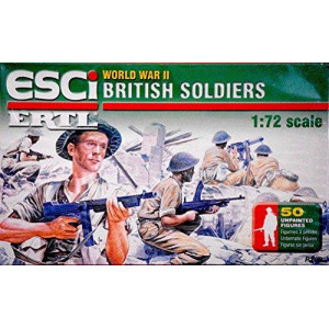 EScI Set 200 WWII British Soldiers Plastic Toy Soldiers in 172 Scale
