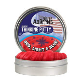 crazy Aarons Thinking Putty 4A Tin - Soft Texture color changing Putty - Red, Light, and Blue glow in The Dark Patriotic Phantom Thinking Putty