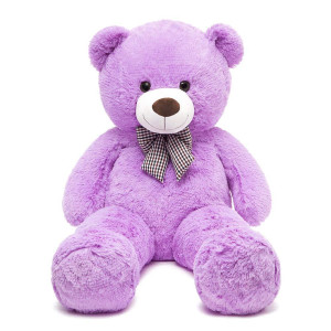 MorisMos giant Teddy Bear Purple, Big Teddy Bear Stuffed Animals Plush for girlfriend Kids christmas Valentines Day Birthday, 47 Inches