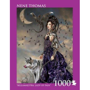 Nene Thomas Bellamaestra - Lady of Pain 1000 Piece Puzzle - gothic Wolf Dragon and Mistress
