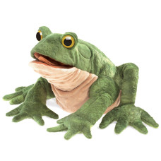 Folkmanis Toad Hand Puppet, greenLight Tan