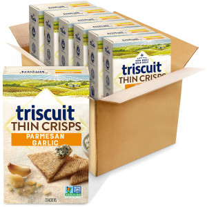 Triscuit Thin crisps Parmesan garlic Whole grain Wheat crackers, 71 Ounce (Pack of 6)