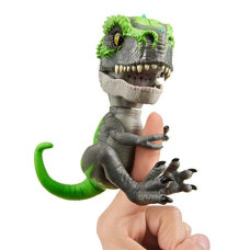Untamed T-Rex by Fingerlings  Tracker (Blackgreen) - Interactive collectible Dinosaur - By WowWee