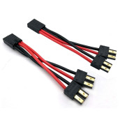 2Pcs Rc Battery Harness Parallel Connection Adapter Connector Cable Wire Adapter Compatible With Slash / Rustler / Stampede / Bandit / E Revo