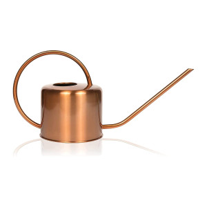 Homarden copper Watering can (40oz) - Small Watering can for Indoor Plants, House Plant, Snake Plant, Terrarium Jar, Bonsai Pot and Flower garden