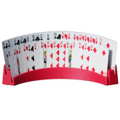 Twin Tier Premier Playing card Holder (Set of 2) - Holds Up to 32 Playing cards Easily - 12 12 x 4 12 x 2 14 - Stack for Storage - Made in The USA (Red)