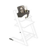 Tripp Trapp Baby Set from Stokke, Hazy grey - convert The Tripp Trapp chair into High chair - Removable Seat + Harness for 6-36 Months - compatible with Tripp Trapp Models After May 2006