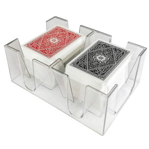 Yuanhe 6 Deck clear canasta Playing card Tray