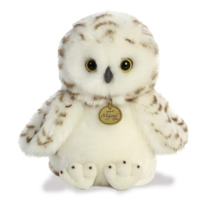 AuroraA Adorable MiyoniA Snowy Owlet Stuffed Animal - Lifelike Detail - cherished companionship - White 10 Inches