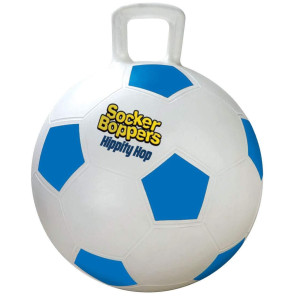 Socker Boppers Hippity Hopper Ball, Inflatable Jump Balance 15 Ball For Kids, Soccer Ball, Indoor And Outdoor Fun, Durable Heavy Gauge Vinyl, Ez Grip Handle, Promotes Balance-Coordination-Strength