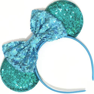 cLgIFT Teal Minnie Mouse Eas, Teal Ears, Teal Minnie Ears, Teal Mickey Ears, Ears (Ocean Blue)