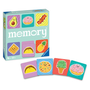 Ravensburger 20357 4 Foodie Favorites Memory game for Boy girls Age 3 Up - A Fun Fast Food Matching game