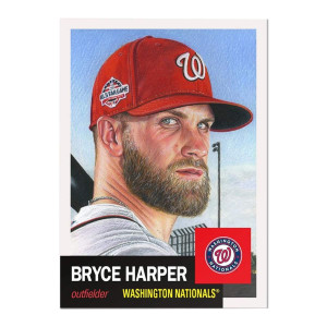 Washington Nationals 13 Bryce Harper MLB Topps Living Set card