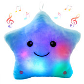 BSTAOFY 13ii creative LED Musical glow Twinkle Star Lullaby Light up Stuffed Animal Toys Soothe Kids Emotions Birthday christmas for Toddlers Kids, Blue