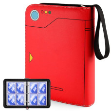 Tombert Tcg Binder compatible with PTcg, 4 Pocket Trading card Album Folder, Holds Up To 400 cards