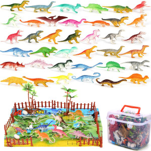 HTiHONOR TRUST Small Dinosaur Toys for Kids 3-5 Years Old Boys Toy Figures Plastic Dinosaur Toys Play Set