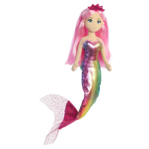 AuroraA Enchanting Sea SparklesA Nanda Stuffed Animal - Imaginative Play - Magical companions - Pink 18 Inches
