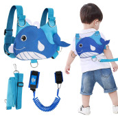 Lehoo castle Toddler Leash for Walking, Baby Leashes for Toddlers 4-in-1, Kid Harness with Leash, child Safety Leash Anti Lost Wrist Link (Whale)