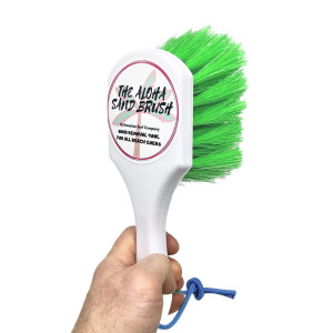 The Aloha Sand Brush Beach And Sand Remover (Green White)