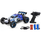 DoDoMagxanadu Remote control Rc cars, 1:18 2WD Monster Rc Truck High Speed Racing car, Easter Basket Stuffers Toy cars for Boys and girls gifts for Kids(Black Blue)