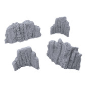Volcanic Rock Wall Set A 3D Printed Tabletop RPg Scenery and Wargame Terrain for 28mm Miniatures