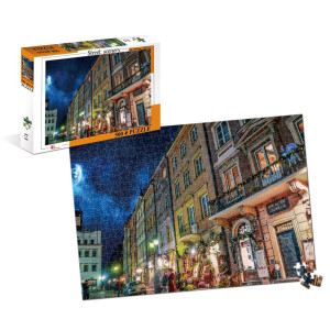 Street Scenery Night On The Town 500 Piece Jigsaw Puzzle