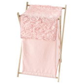 Sweet Jojo Designs Pink Floral Rose Baby Kid clothes Laundry Hamper - Solid Light Blush Flower Luxurious Elegant Princess Vintage Boho Shabby chic Luxury glam High End Roses