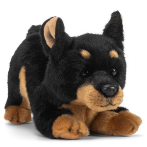 DEMDAcO Doberman Pinscher Dog Black and Tan 10 inch childrens Soft Plush Stuffed Animal Toy