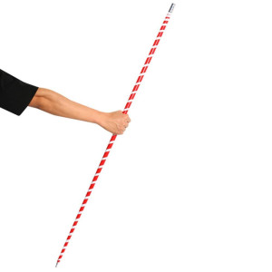 ZWIFEJIANQ Magic Wand, Magic Appearing cane Magic Staff for Professional Magician Stage Street Magic Performance Accessories (130cm, Red and White)