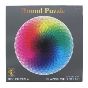 Shantou South Toys Factory Blazing with color 1000 Piece Round Jigsaw Puzzle