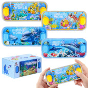 SevenQ Handheld Water games, 4 Packs Ocean Theme Water Toss Ring game Aqua Toy Water Ring game for Kids