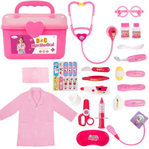 Liberry Durable Doctor Kit for Kids, 23 Pieces Pretend Play Educational Doctor Toys, Dentist Medical Kit with Stethoscope Doctor Role Play costume, Doctor Playset for Toddler Boys girls 3 4 5 6 7 8