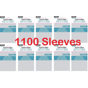 Sleeve Kings card game card Sleeves 635 x 88 mm (10x110 Pack, 1100 Sleeves)