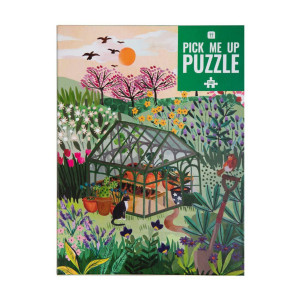 Talking Tables 1000 Piece garden Jigsaw Puzzle + Trivia Sheet colorful Illustrated Design, British Flowers, Birthday Present, gift, Wall Art