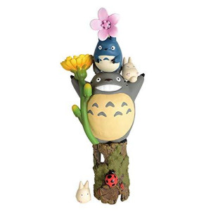 Studio ghibli via Bluefin My Neighbor Totoro Flowers Nosechara Stacking Figure Assortment (NOS-81) - Official Studio ghibli Merchandise