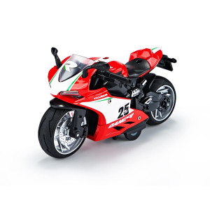 Ya Le Ming Motorcycle Toy,Pull Back Vehicles,Alloy Toy Motorcycle With Sound And Light,Motorcycle Replica 1:12 Scale,Motorcycle Toys For Kids 3-9 (Red)