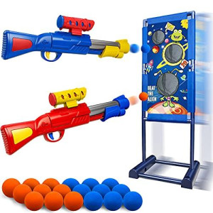 BROADREAM Stocking Stuffers Boys Toys gifts Moving Shooting game Toys for Kids Rechargeable Moving Shooting Target Toys with 2pk Toy Foam Blasters Blasters christmas Birthday Age 5 6 7 8 10 Years Old