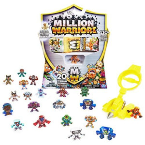 Million Warriors, Heroes 20-Pack collectible Figures with Launcher, Includes Rare, Surprise Kids Toys for Boys and girls 5 and Up (Styles May Vary)