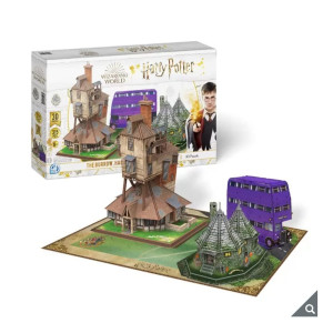 Wizarding World Harry Potter The Burrow, Hagrids Hut, The Knight Bus 3D Puzzle 315-Pieces