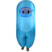 Amongst Us cyan Imposter Sus crewmate Killer Inflatable childs Standard