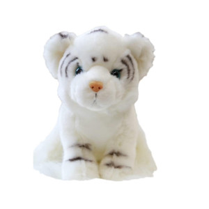 Gudves Tiger Cub Toy Plush, Brown Stuffed Animal, Soft Plush Toy, Gifts For Kids, 8 Inches, Multicolor (White)